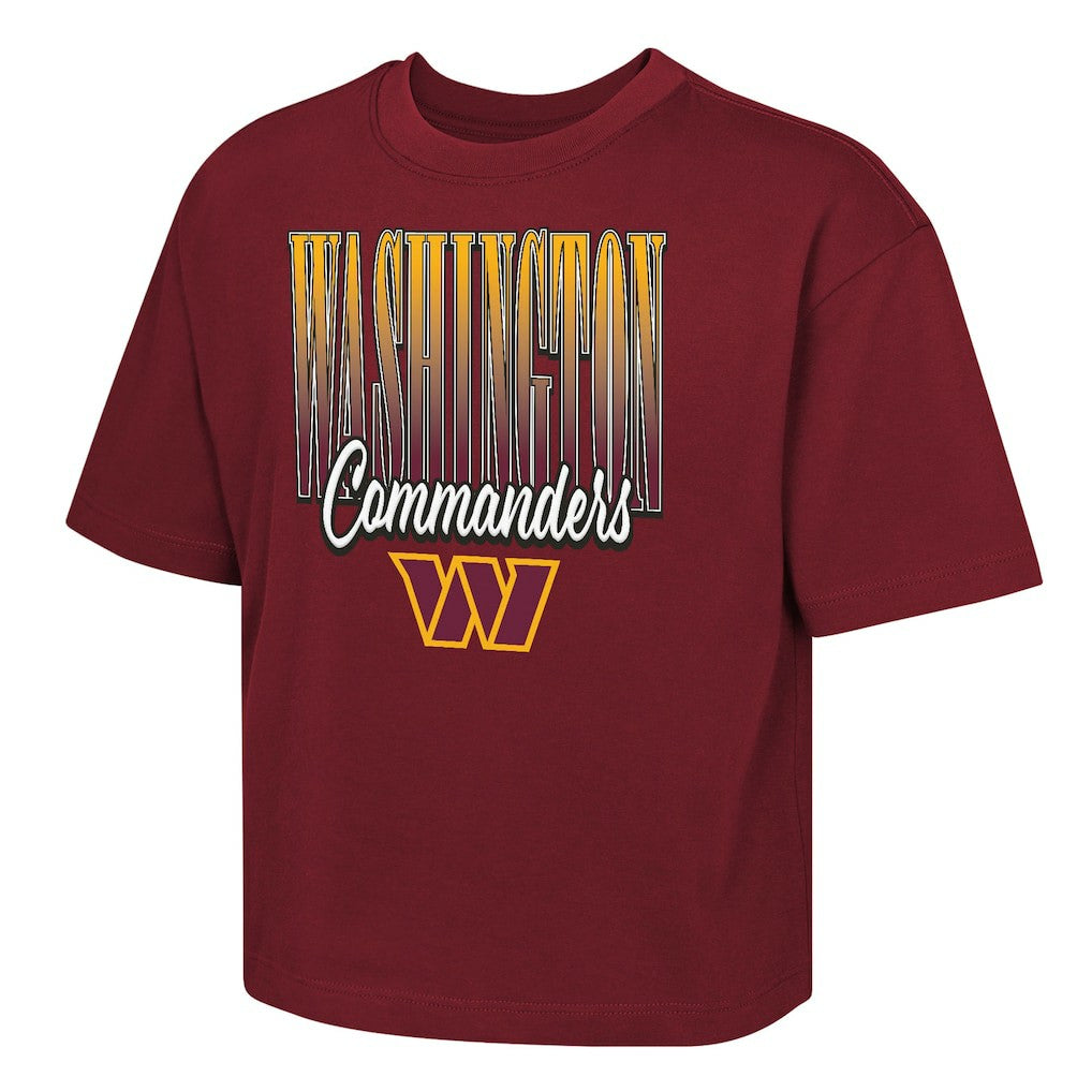 Washington Commanders Outerstuff Girls Youth Big City Boxy T-Shirt Burgundy - NFL