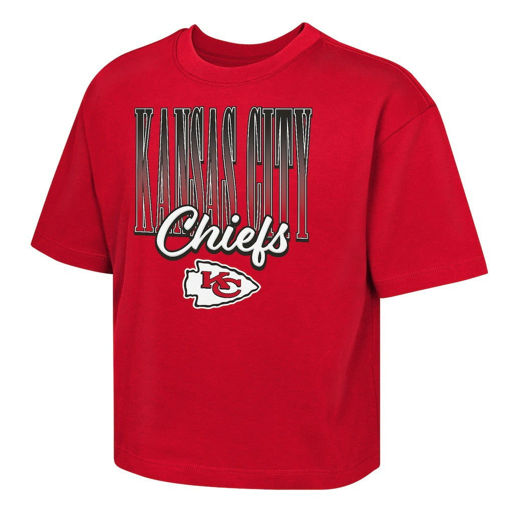 Kansas City Chiefs Outerstuff Girls Youth Big City Boxy T-Shirt Red - NFL