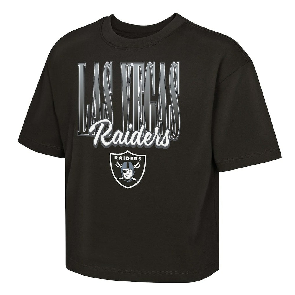 Las Vegas Raiders Outerstuff Girls Youth Big City Boxy T-Shirt Black - NFL
