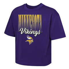 Minnesota Vikings Outerstuff Girls Youth Big City Boxy T-Shirt Purple - NFL