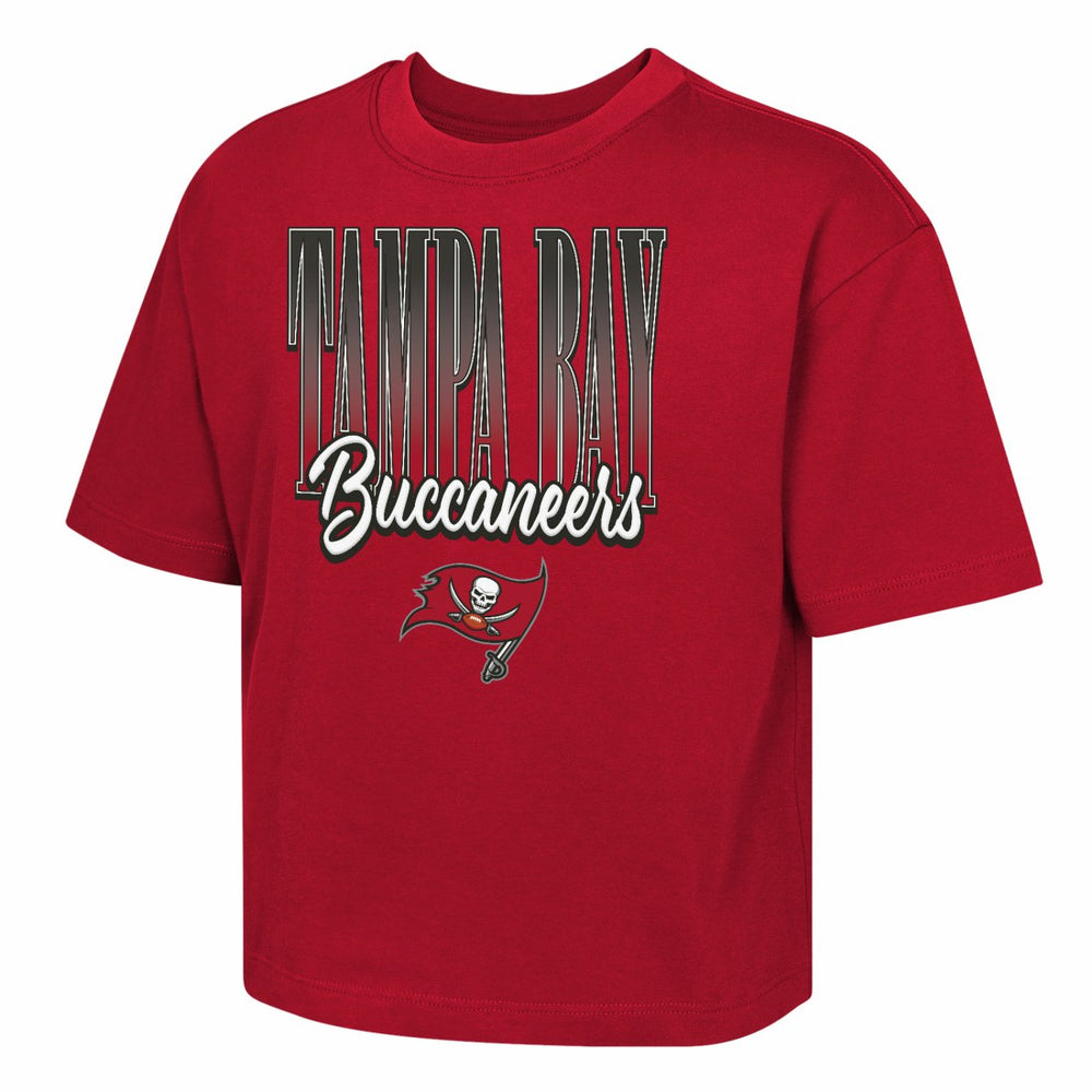 Tampa Bay Buccaneers Outerstuff Girls Youth Big City Boxy T-Shirt Red - NFL