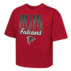 Atlanta Falcons Outerstuff Girls Youth Big City Boxy T-Shirt Red - NFL
