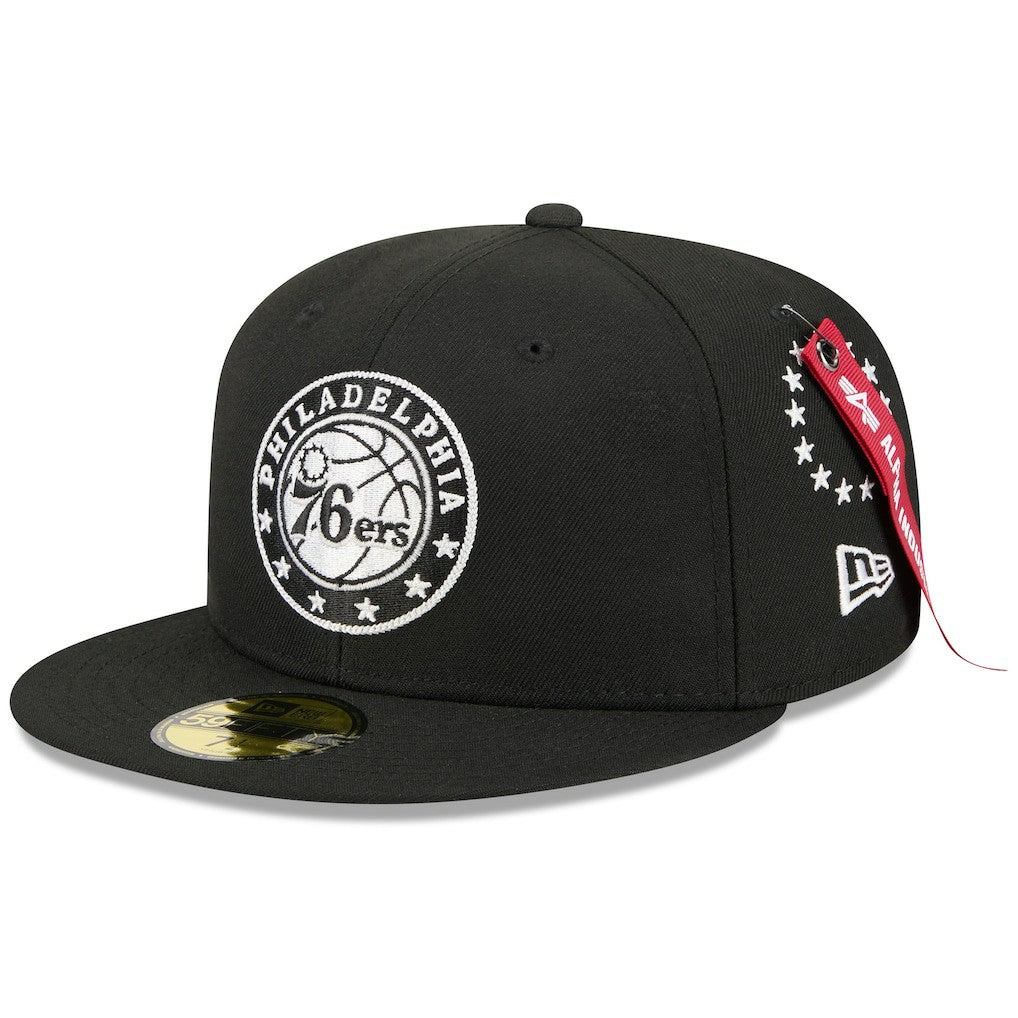New Era - Philadelphia 76ers x Alpha Industries 59FIFTY Fitted Hat - Black