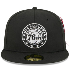New Era - Philadelphia 76ers x Alpha Industries 59FIFTY Fitted Hat - Black