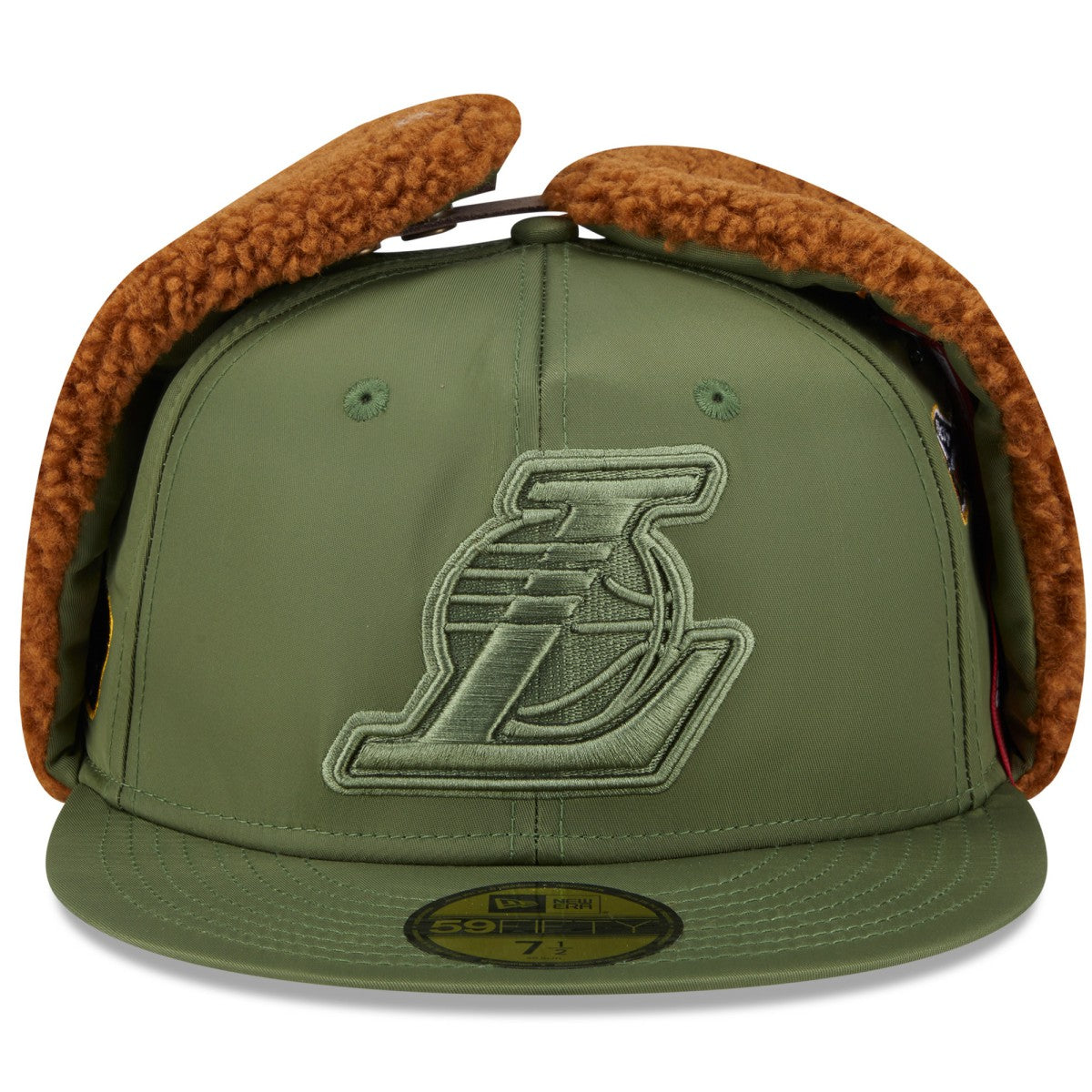 New Era - Los Angeles Lakers x Alpha Industries Dog Ear 59FIFTY Fitted Hat - Olive