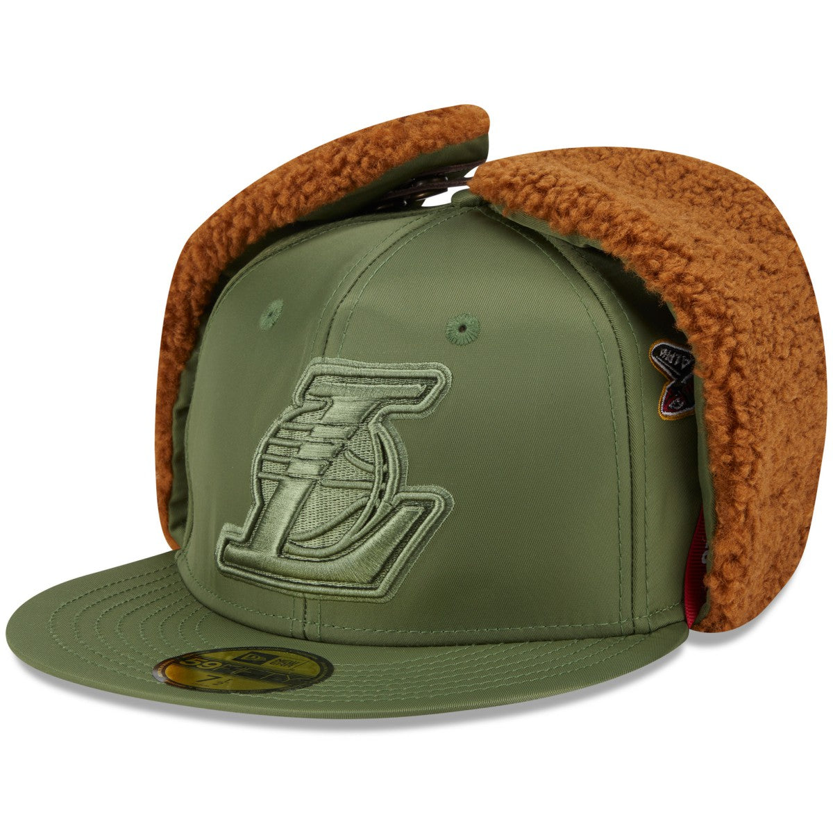 New Era - Los Angeles Lakers x Alpha Industries Dog Ear 59FIFTY Fitted Hat - Olive