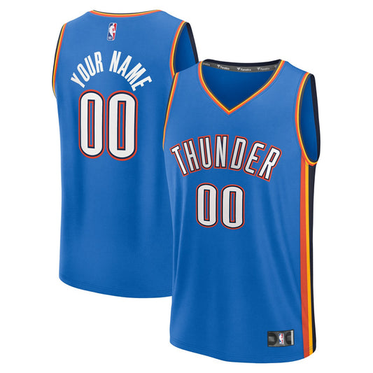Oklahoma City Thunder Youth Fast Break Custom Replica Jersey - Blue - Icon Edition | NBA Jerseys