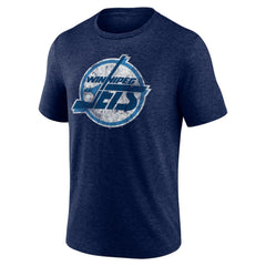 Winnipeg Jets - Wraparound Tri-Blend T-Shirt Navy