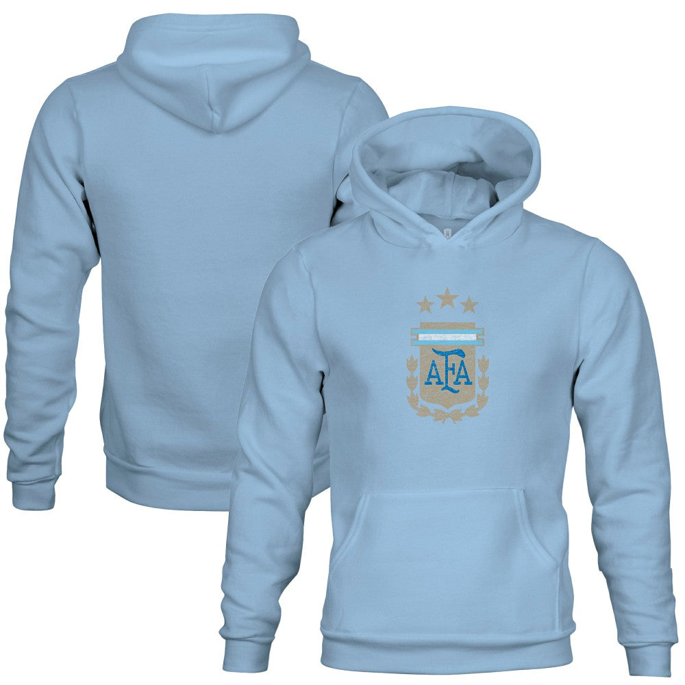Argentina National Team 1863FC Youth Color Badge Fleece Pullover Hoodie - Blue