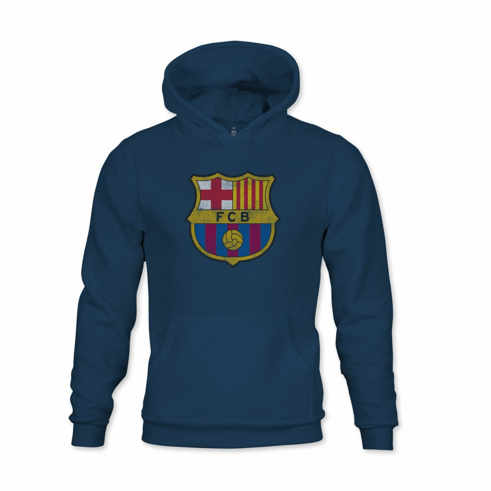 Barcelona 1863FC Youth Color Badge Fleece Pullover Hoodie - Navy