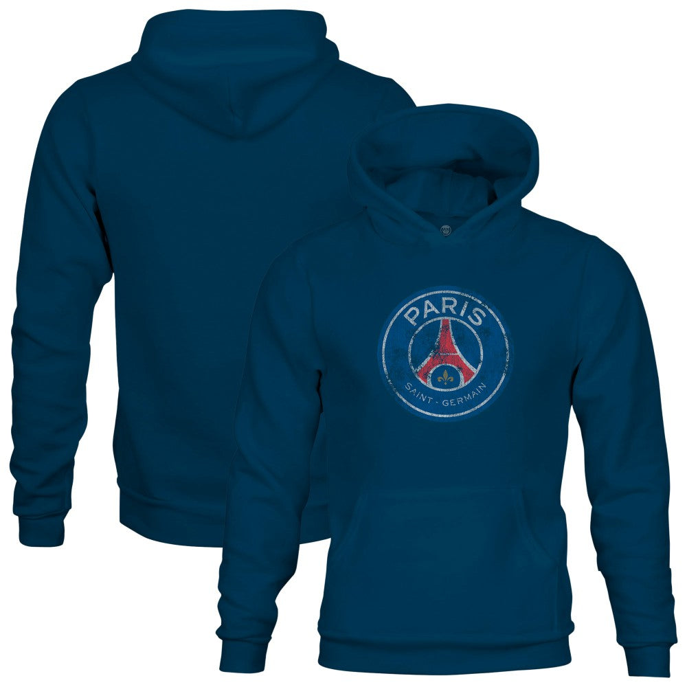 Paris Saint-Germain 1863FC Youth Color Badge Fleece Pullover Hoodie - Navy