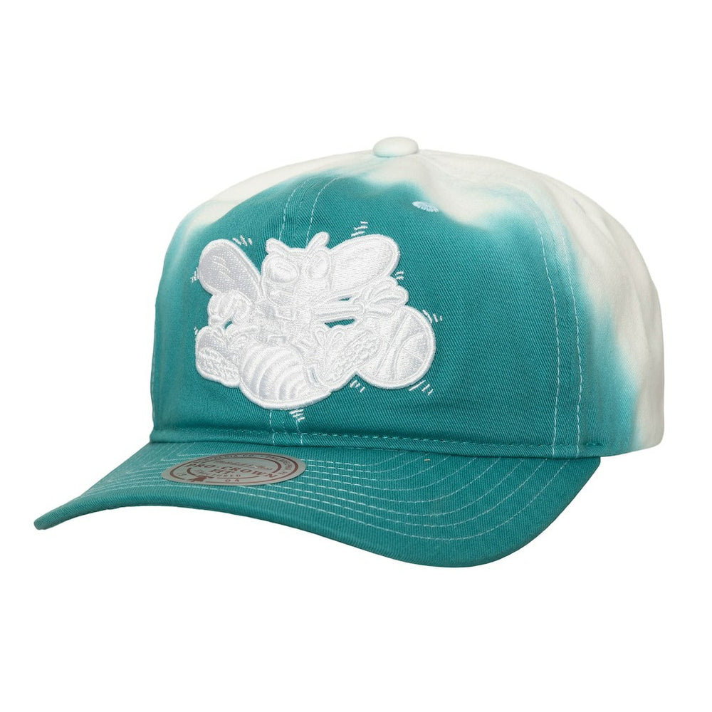 Mitchell & Ness - Charlotte Hornets Dip Dye Pro Crown Adjustable Hat - Teal/White