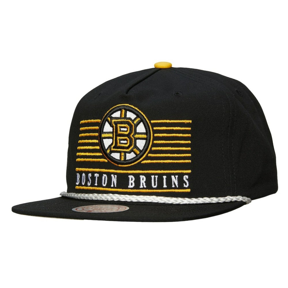 Boston Bruins Mitchell & Ness Ascend Deadstock Snapback Hat Black