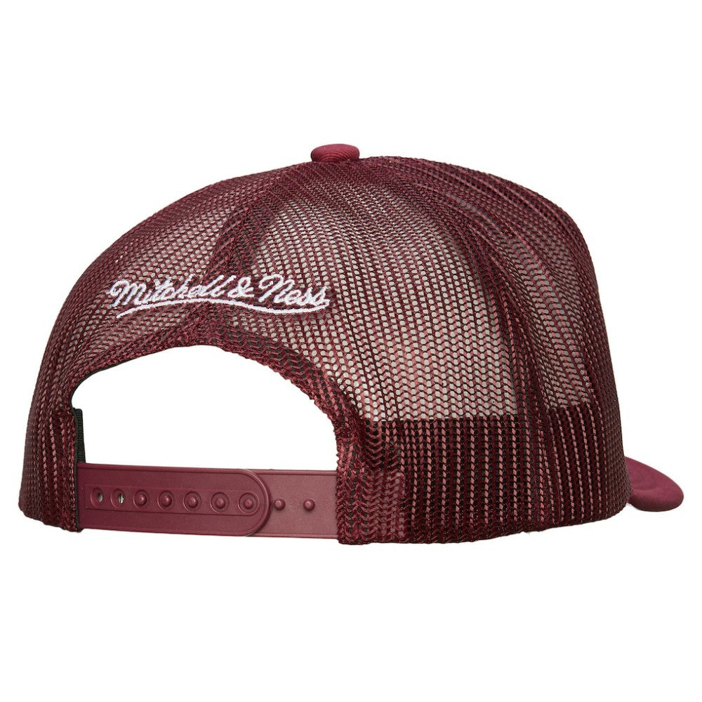 Colorado Avalanche - Mitchell & Ness Gridlock Trucker Adjustable Hat White/Burgundy