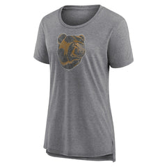 Boston Bruins Women's Slow Whistle Tri-Blend T-Shirt Gray