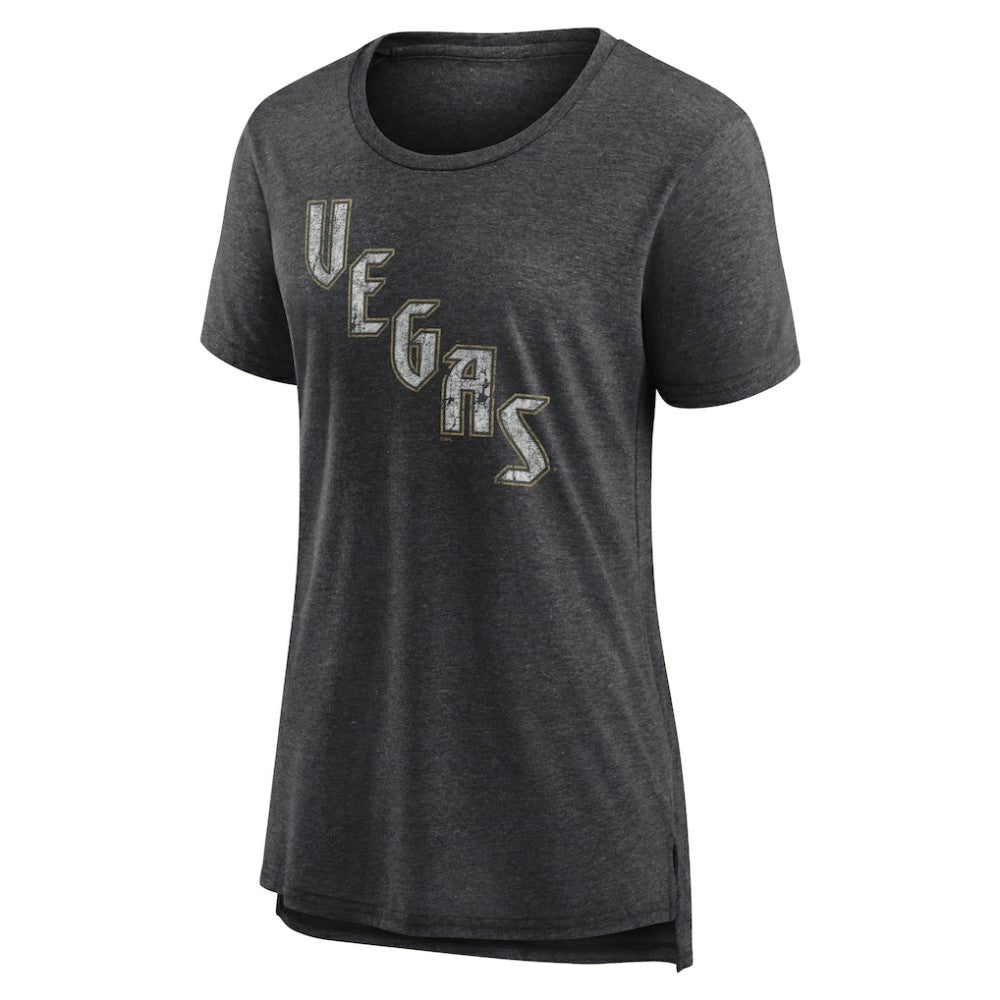 Vegas Golden Knights Women's Slow Whistle Tri-Blend T-Shirt Gray