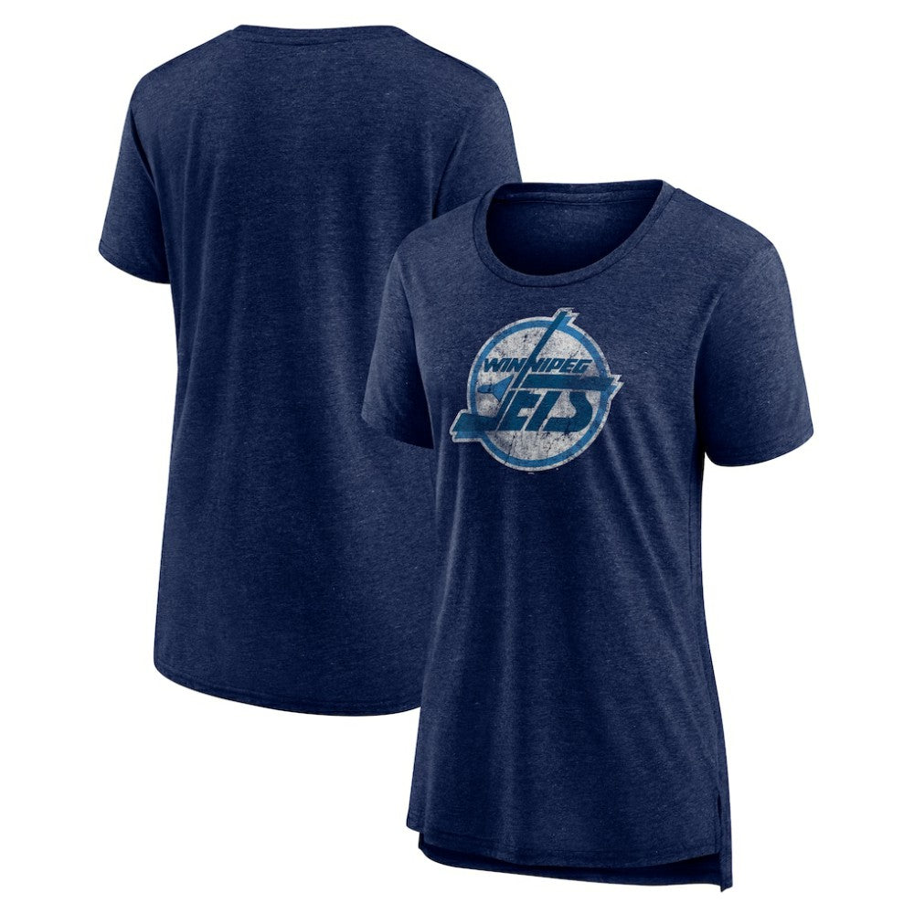 Winnipeg Jets - Women's Slow Whistle Tri-Blend T-Shirt Navy