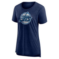Winnipeg Jets - Women's Slow Whistle Tri-Blend T-Shirt Navy