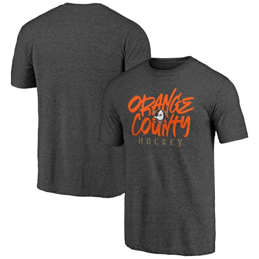 Anaheim Ducks - Shoot to Score Tri-Blend T-Shirt Charcoal