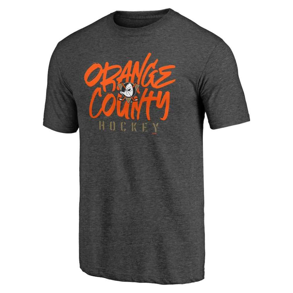 Anaheim Ducks - Shoot to Score Tri-Blend T-Shirt Charcoal