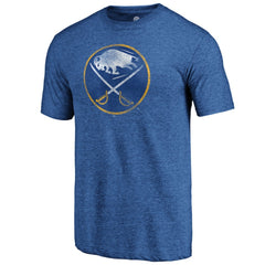 Buffalo Sabres - Distressed Logo Tri-Blend T-Shirt Royal