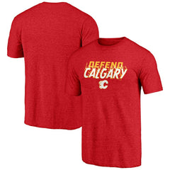 Calgary Flames - Shoot to Score Tri-Blend T-Shirt Red