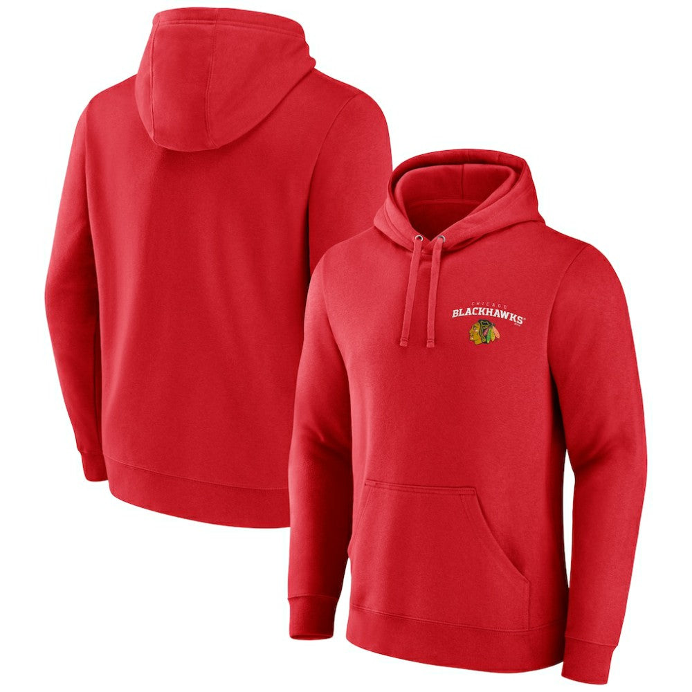 Chicago Blackhawks Team Lockup Pullover Hoodie Red