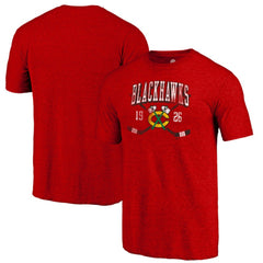 Chicago Blackhawks Line Shift Tri-Blend T-Shirt Red