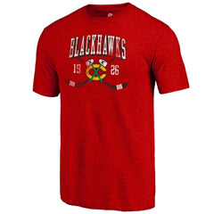Chicago Blackhawks Line Shift Tri-Blend T-Shirt Red
