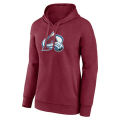 Colorado Avalanche - Women's Primary Logo Pullover Hoodie Burgundy