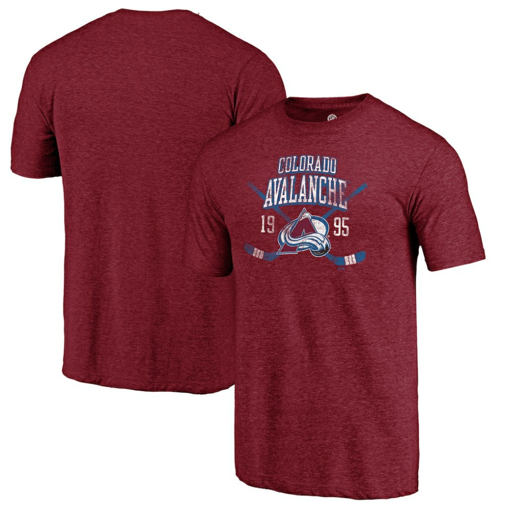 Colorado Avalanche - Line Shift Tri-Blend T-Shirt Burgundy
