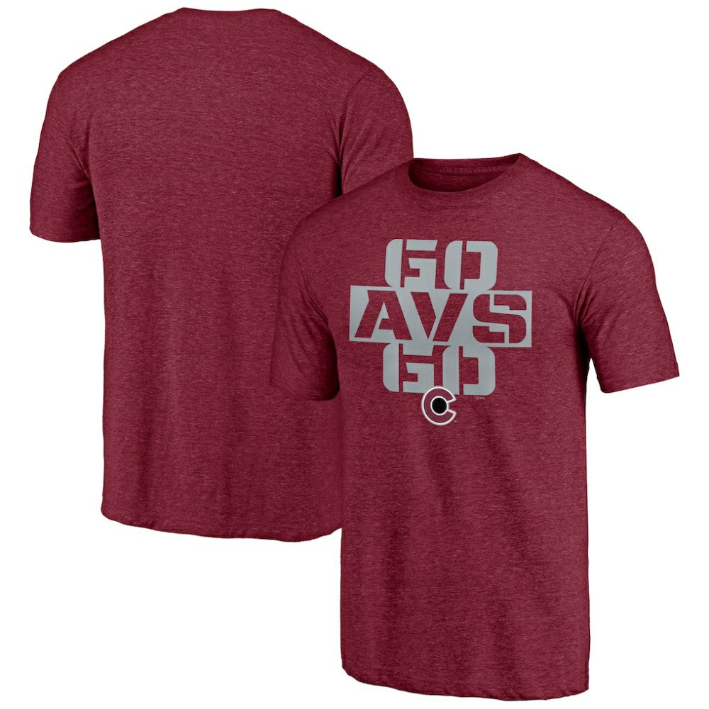 Colorado Avalanche - Shoot to Score Tri-Blend T-Shirt Burgundy