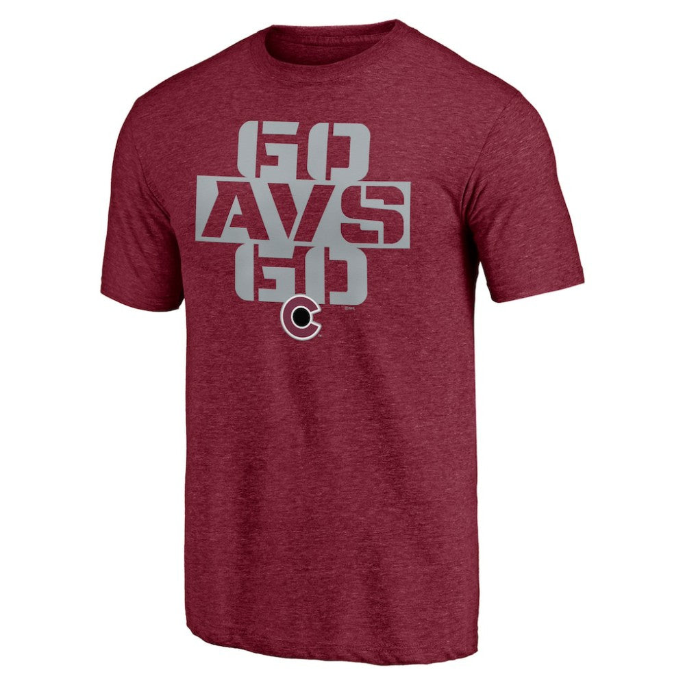 Colorado Avalanche - Shoot to Score Tri-Blend T-Shirt Burgundy