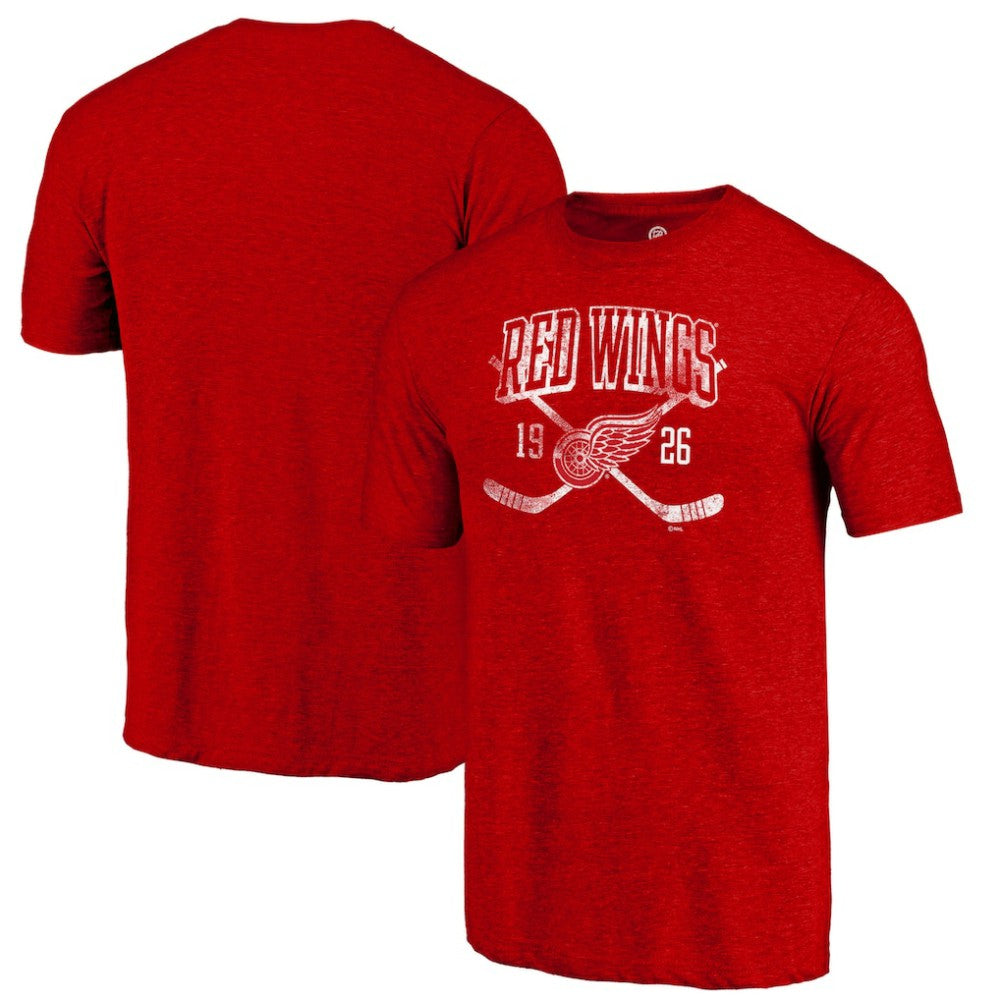 Detroit Red Wings - Line Shift Tri-Blend T-Shirt Red
