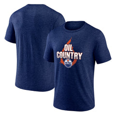 Edmonton Oilers - Represent Tri-Blend T-Shirt Navy