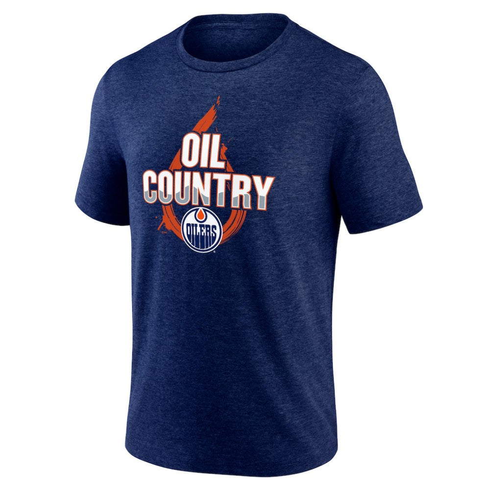 Edmonton Oilers - Represent Tri-Blend T-Shirt Navy