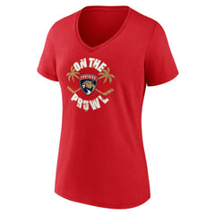 Florida Panthers - Women's Active Edge V-Neck T-Shirt Red