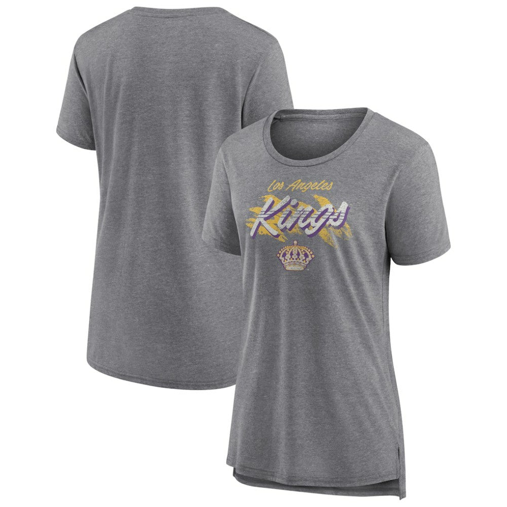Los Angeles Kings - Women's Hit the Ice Tri-Blend T-Shirt Gray