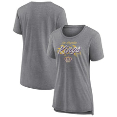 Los Angeles Kings - Women's Hit the Ice Tri-Blend T-Shirt Gray