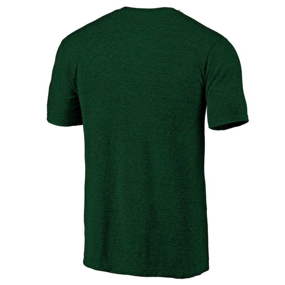 Minnesota Wild - Distressed Logo Tri-Blend T-Shirt Green