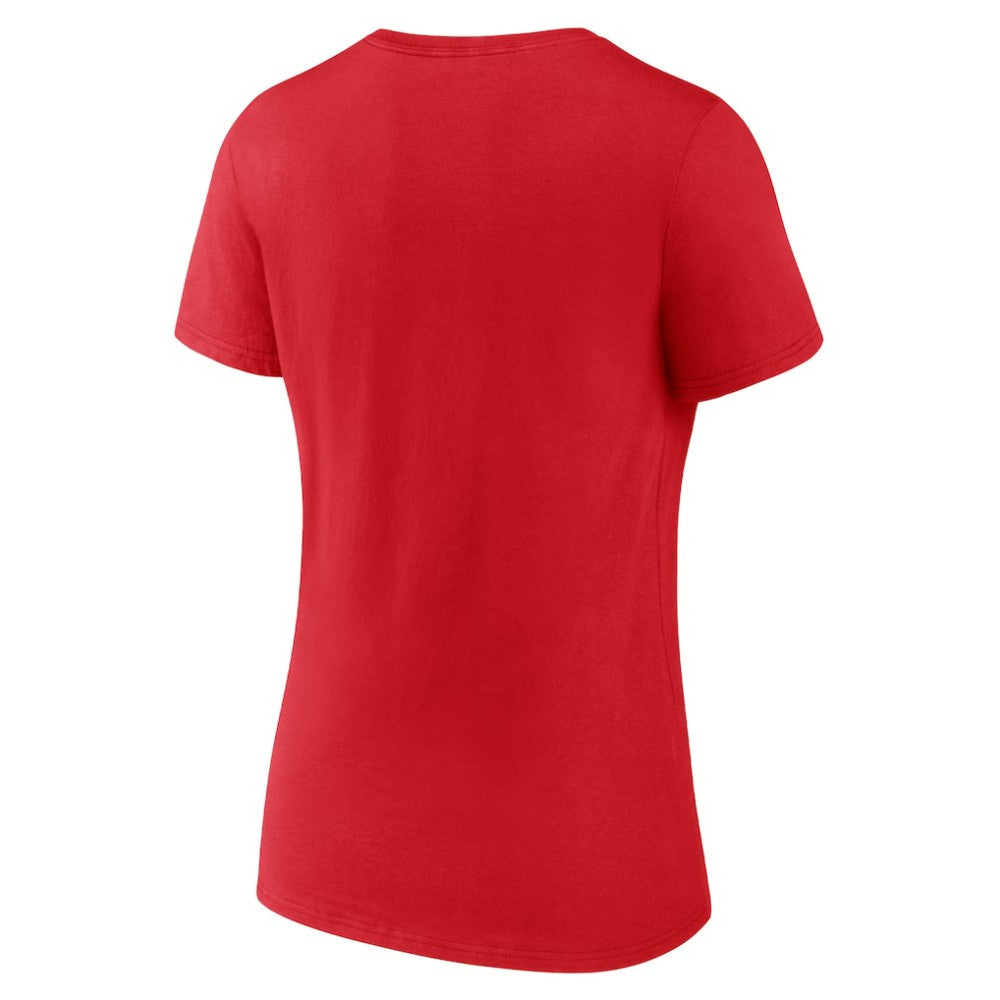 Montreal Canadiens - Women's Canada Day V-Neck T-Shirt Red