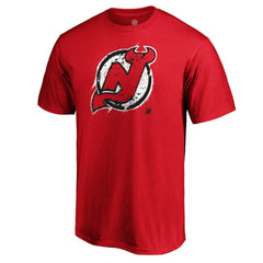 New Jersey Devils - Splatter Logo T-Shirt Red