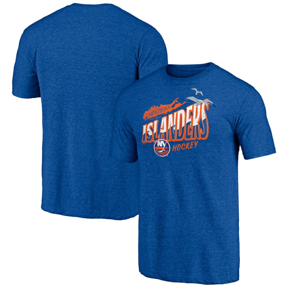New York Islanders - Shoot to Score Tri-Blend T-Shirt Royal