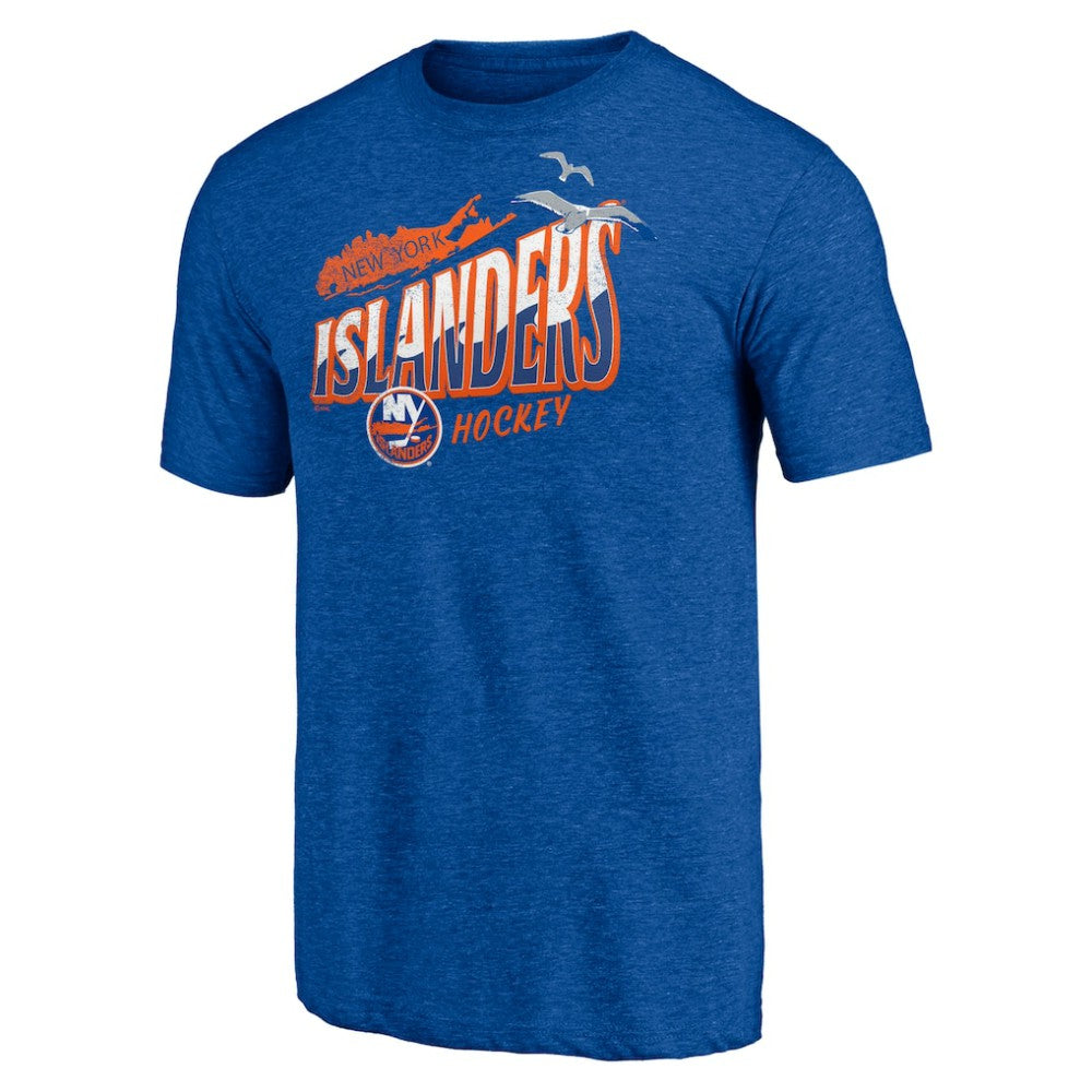 New York Islanders - Shoot to Score Tri-Blend T-Shirt Royal