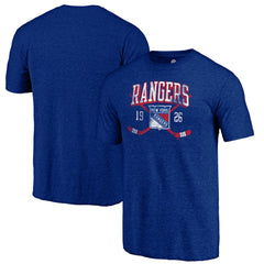 New York Rangers Line Shift Tri-Blend T-Shirt Blue