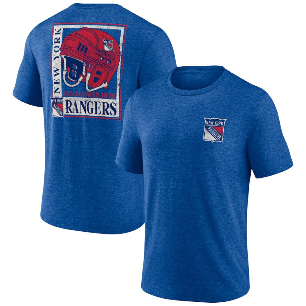 New York Rangers Earnest Will Tri-Blend T-Shirt Blue