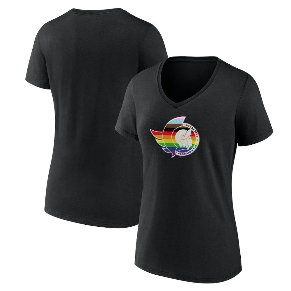 Ottawa Senators - Women's NHL Pride V-Neck T-Shirt Black