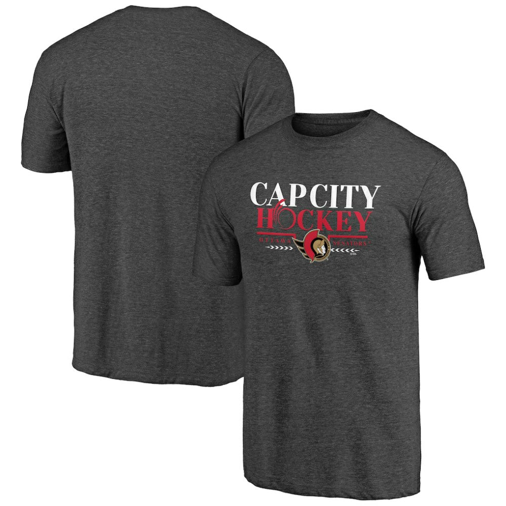 Ottawa Senators - Shoot to Score Tri-Blend T-Shirt Charcoal