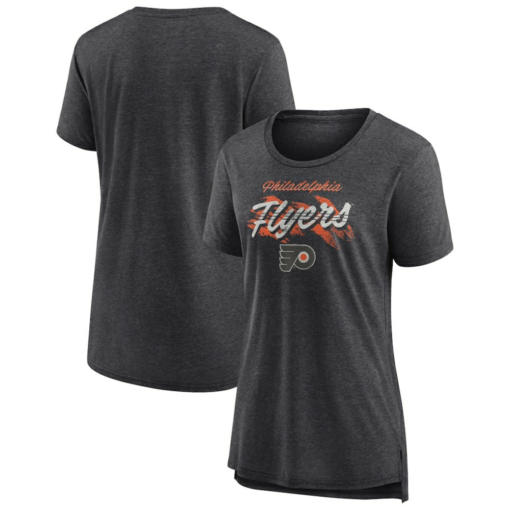 Philadelphia Flyers - Women's Hit the Ice Tri-Blend T-Shirt Gray