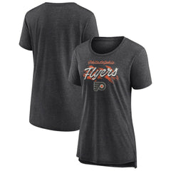 Philadelphia Flyers - Women's Hit the Ice Tri-Blend T-Shirt Gray